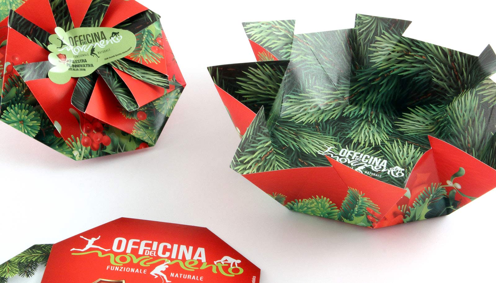 cartotecnica rosso con grafica abete